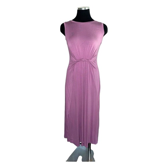 Maurices Dresses & Skirts - Midi Dress Sz XS Sleeveless Tank Twist Front Knit Casual Purple Minimalist NWT